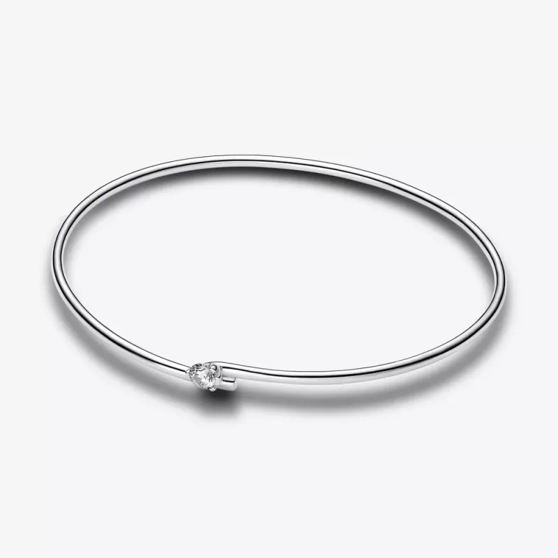 (imagen para) Brazalete abierto de diamantes cultivados en laboratorio Pandora Nova de 0,25 quilates en plata esterlina - 593220C01