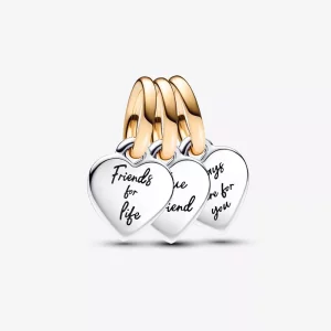 (imagen para) Charm Colgante Pandora Divisible Triple Amistad en Dos Tonos - 762722C00