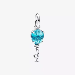 (imagen para) Charm Colgante Pandora Globo Cristal de Murano Azul - 792792C01