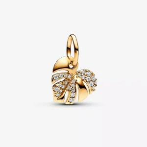 Charm Colgante Pandora Hoja Monstera Brillante - 763349C01 (imagen para) Charm Colgante Pandora Hoja Monstera Brillante - 763349C01