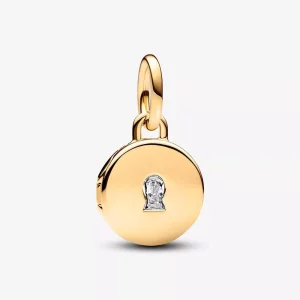 Charm Colgante Pandora Medalla Grabable que se abre - 763066C01 (imagen para) Charm Colgante Pandora Medalla Grabable que se abre - 763066C01