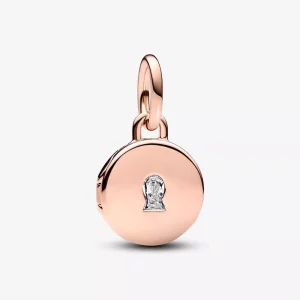 (imagen para) Charm Colgante Pandora Medalla Grabable que se abre - 783066C01