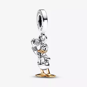 (imagen para) Charm Colgante Pandora Pato Donald 100 Aniversario de Disney con Diamante sintético - 792683C01