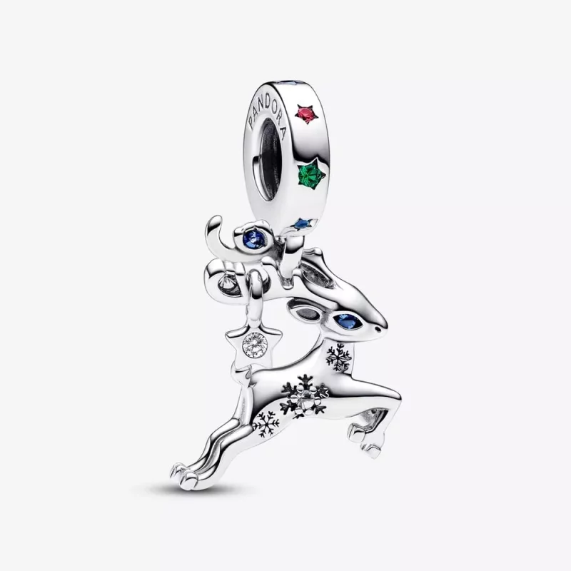 (imagen para) Charm Colgante Pandora Reno de Navidad Mágico - 792826C01