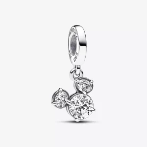 (imagen para) Charm Colgante Pandora Silueta Cabeza Brillante de Mickey Mouse - 793031C01