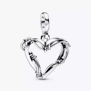(imagen para) Charm de Medallón Corazón Alambre de Pandora ME - 792526C00