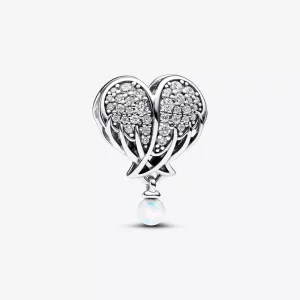 (imagen para) Charm Pandora Alas de Ángel y Corazón Brillante - 792980C01