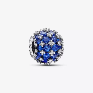 (imagen para) Charm Pandora Azul Redondo Brillante en Pavé - 792630C02