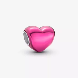 (imagen para) Charm Pandora Corazón Metálico Rosa - 793337C03