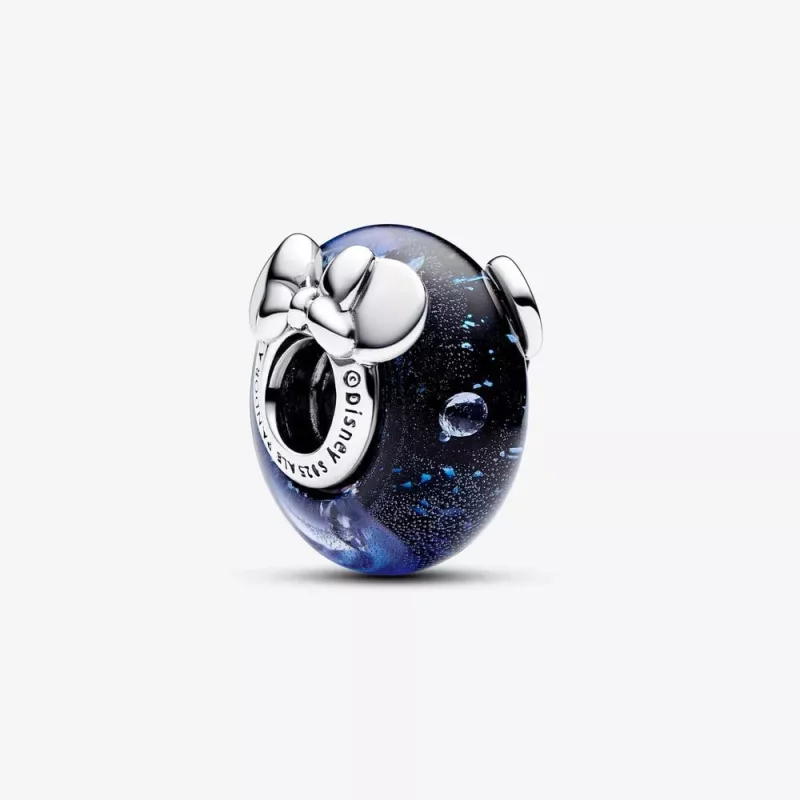 (imagen para) Charm Pandora Cristal de Murano Azul Mickey Mouse & Minnie Mouse de Disney - 792958C01
