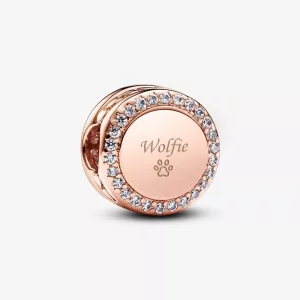 (imagen para) Charm Pandora de Botón Brillante para Grabar - 788747C01