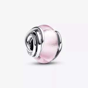 (imagen para) Charm Pandora de Cristal de Murano Rosa Envuelto - 793241C00