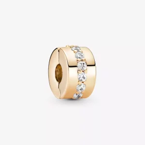 (imagen para) Clip Pandora Fila Brillante Transparente - 759518C01