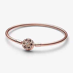 (imagen para) De regalo* Pulsera Pandora Moments con Cierre Copo de Nieve Brillante - 582338C01