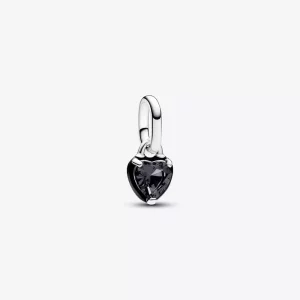 (imagen para) Mini Colgante Chakra Corazón Negro de Pandora ME - 793042C01