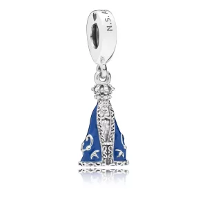 (imagen para) Pandora Nossa Senhora Aparecida silver dangle with blue enamel - 797542EN170