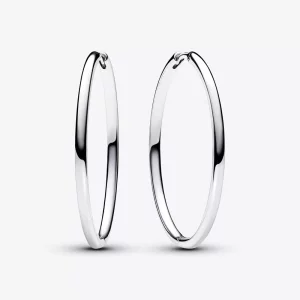 (imagen para) Pendientes de aro de 40 mm Pandora Moments para Charm - 293336C00