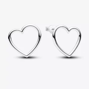 Pendientes Pandora de botón Corazón de Frente - 293077C00 (imagen para) Pendientes Pandora de botón Corazón de Frente - 293077C00