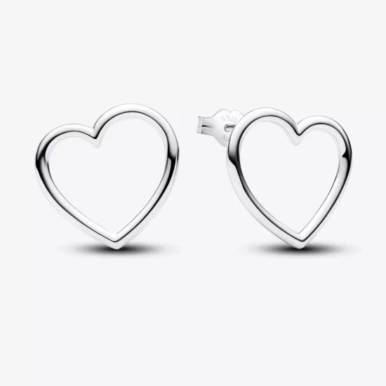 (imagen para) Pendientes Pandora de botón Corazón de Frente - 293077C00