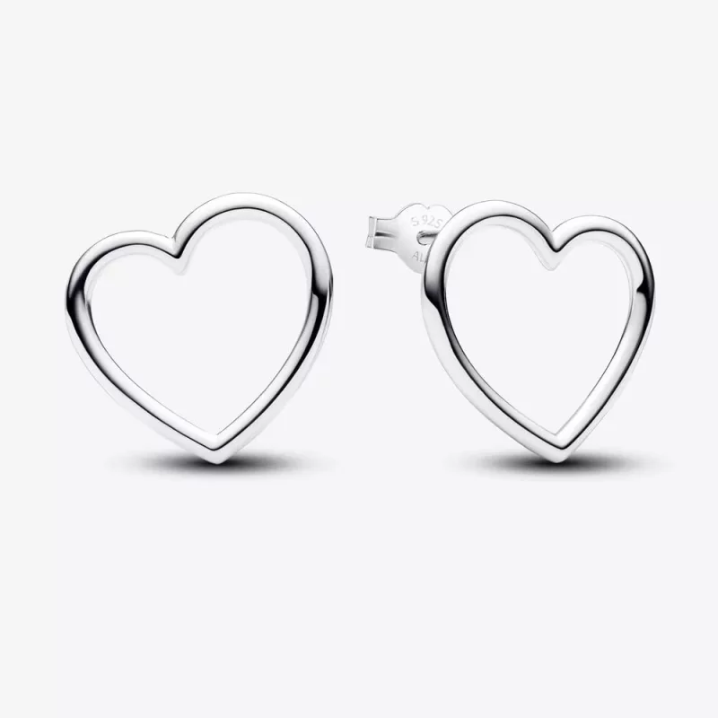 (imagen para) Pendientes Pandora de botón Corazón de Frente - 293077C00