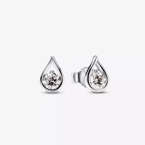 (imagen para) Pendientes Pandora Infinite con diamantes cultivados en laboratorio de 0,20 quilates en plata de ley - 299452C01
