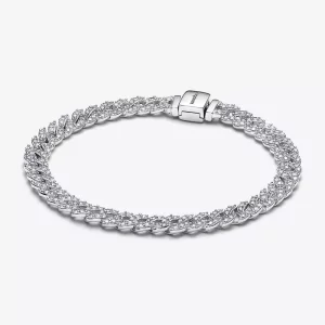 (imagen para) Pulsera Cadena Pandora Cubana en Pavé - 593008C01