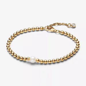 (imagen para) Pulsera Cuentas Pandora y Perlas Cultivadas de Agua Dulce - 563173C01