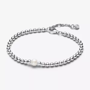 (imagen para) Pulsera Cuentas Pandora y Perlas Cultivadas de Agua Dulce - 593173C01