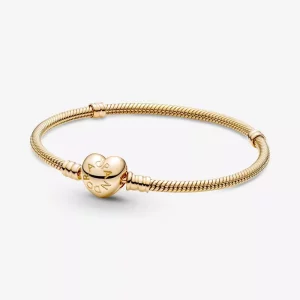 (imagen para) Pulsera Diseño Cadena de Serpiente Cierre de Corazón Pandora Moments - 559522C00
