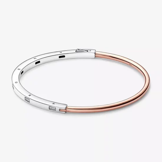 (imagen para) Pulsera en Dos Tonos y Gemas Pandora Signature - 582740C01