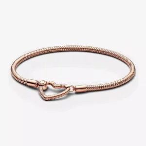 (imagen para) Pulsera Pandora Moments Cadena de Serpiente Cierre Corazón - 582257C00