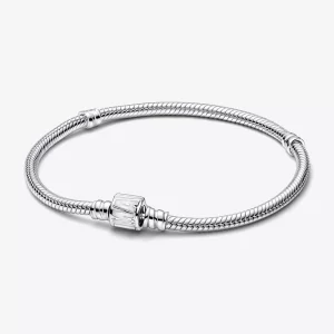 (imagen para) Pulsera Pandora Moments Cadena de Serpiente Cierre de Logo Marvel - 592561C01