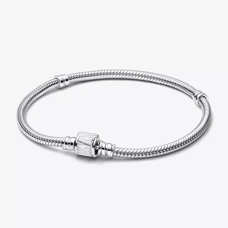 (imagen para) Pulsera Pandora Moments Cadena de Serpiente Cierre de Logo Marvel - 592561C01