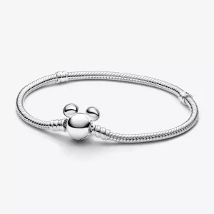 (imagen para) Pulsera Pandora Moments Cadena de Serpiente con Cierre Mickey Mouse de Disney - 593061C00