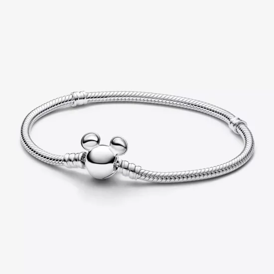 (imagen para) Pulsera Pandora Moments Cadena de Serpiente con Cierre Mickey Mouse de Disney - 593061C00