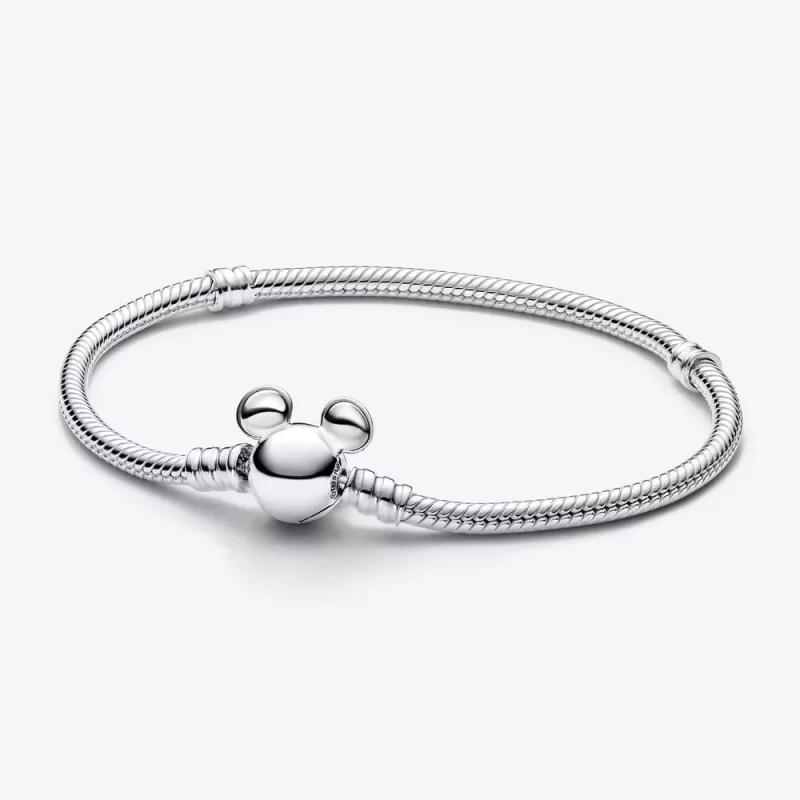 (imagen para) Pulsera Pandora Moments Cadena de Serpiente con Cierre Mickey Mouse de Disney - 593061C00