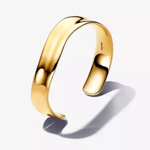 (imagen para) Pulsera Rígida Pandora Ancha Abierta Forma Orgánica - 563302C00