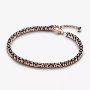 (imagen para) Pulsera Tenis Pandora Negra Brillante - 581469C02