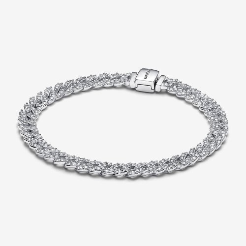 Pulsera Cadena Pandora Cubana en Pavé - 593008C01