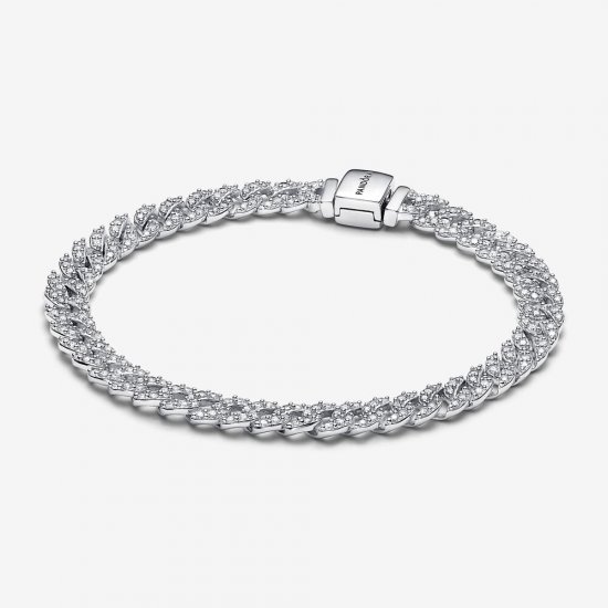 Pulsera Cadena Pandora Cubana en Pavé - 593008C01 - Haga click en la imagen para cerrar