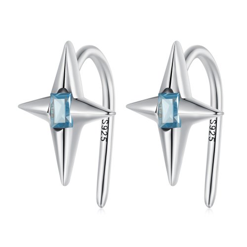 Pendientes estilo Pandora con estrellas brillantes - BSE915