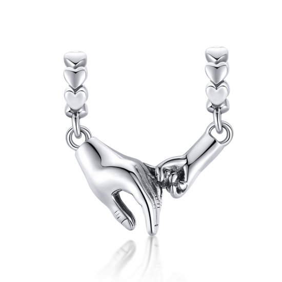 Charm espaciador de plata estilo Pandora, mano a mano - SCC1700 - Haga click en la imagen para cerrar
