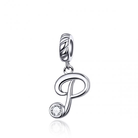Pandora Style Plata Colgante de Letra P - SCC1183-P - Haga click en la imagen para cerrar