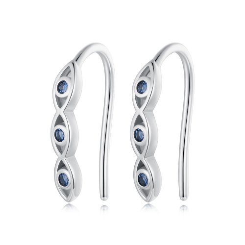 Pendientes de ojo de diablo estilo PANDORA - SCE1695