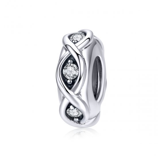 Espaciador de brillo plateado estilo Pandora - SCC1153 - Haga click en la imagen para cerrar