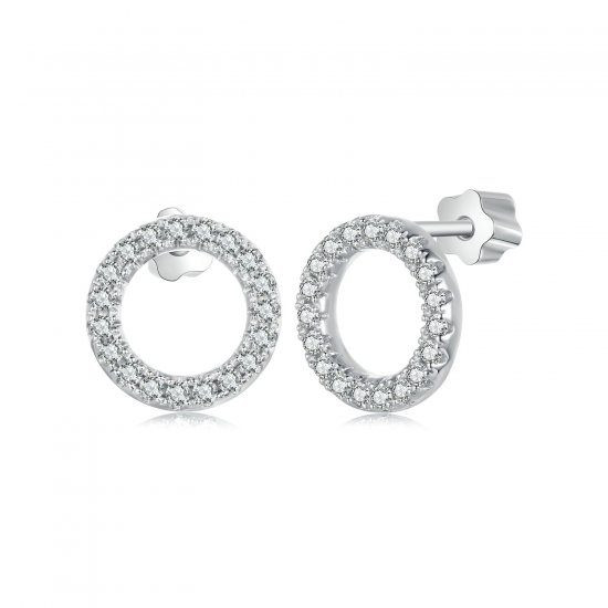 Pendientes estilo PANDORA Starry Night Moissanite de 0,013 ct (dos certificados) - MSE055 - Haga click en la imagen para cerrar