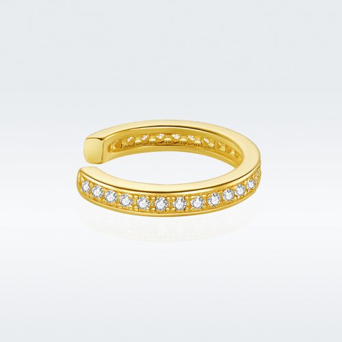 Clip de oreja simple de estilo Pandora en plata - SCE998-B
