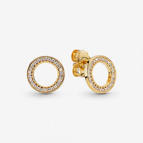Pendientes Pandora de Botón Círculo Brillante - 268649C01 - Haga click en la imagen para cerrar