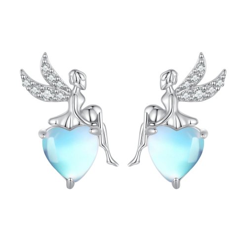 Aretes tipo Pandora con diseño de abeja - BSE808