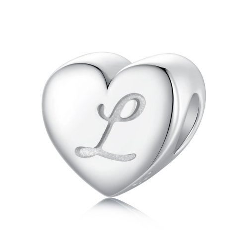 Letra L en forma de corazón estilo PANDORA - SCP065-L